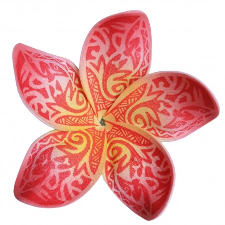 Barrette fleur rouge tatouée