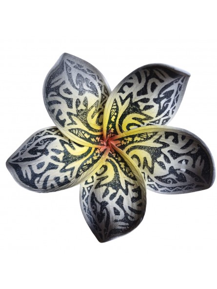 Barrette à cheveux avec fleur tatouée Noir