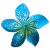 Barrette fleur bleu tatouée