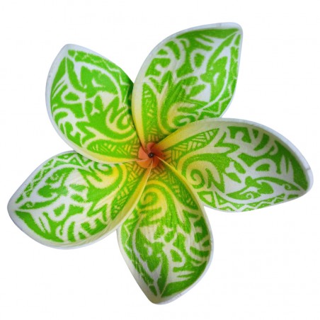 Barrette fleur verte tatouée