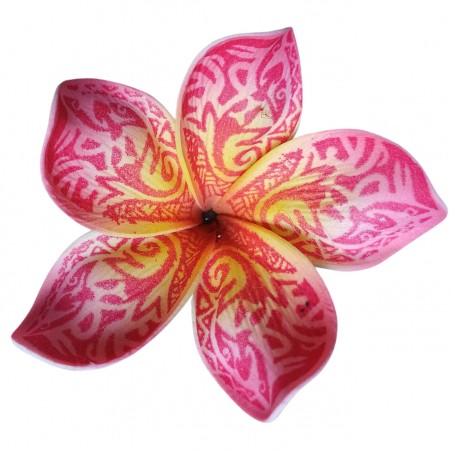 Barrette fleur rose tatouée