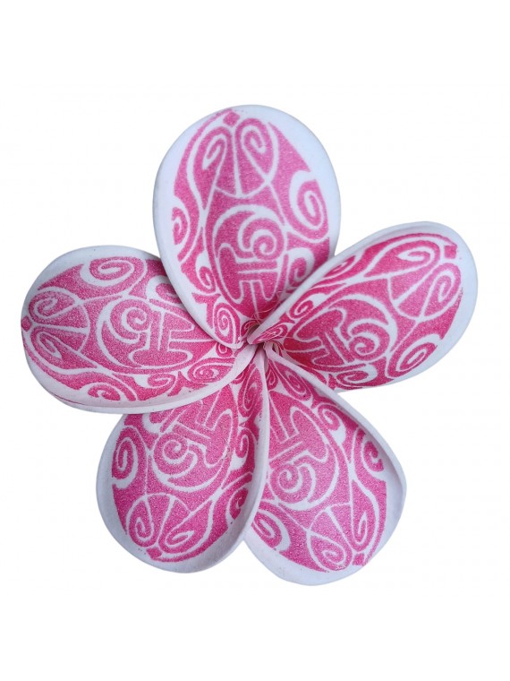 Fleur rose maori  sur barrette