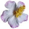Barrette à cheveux Hibiscus BLANC VIOLET gros pistil