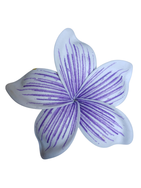 Barrette à cheveux frangipane nervurée violette