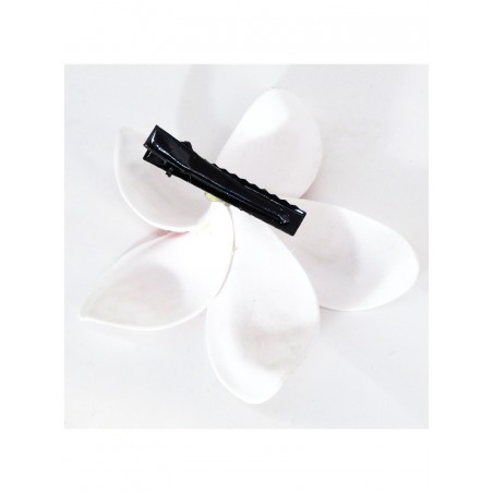 Paire de mini barrette à cheveux hibiscus rose