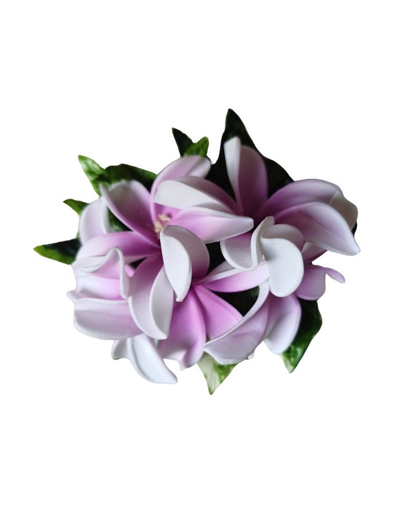 Pince bouquet 20 cm fleurs violettes