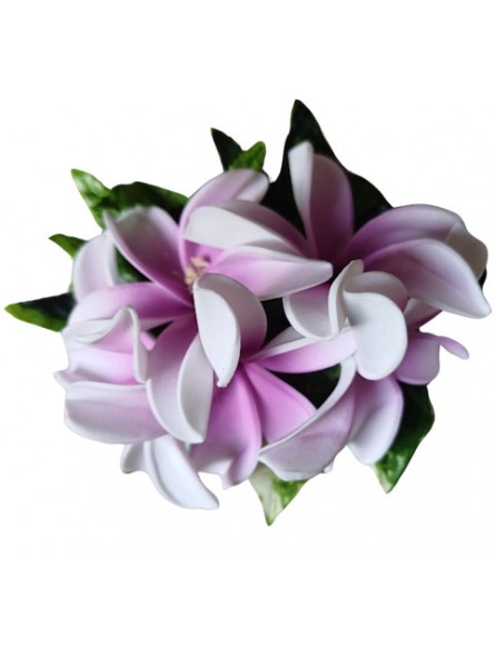 Pince bouquet 20 cm fleurs violettes