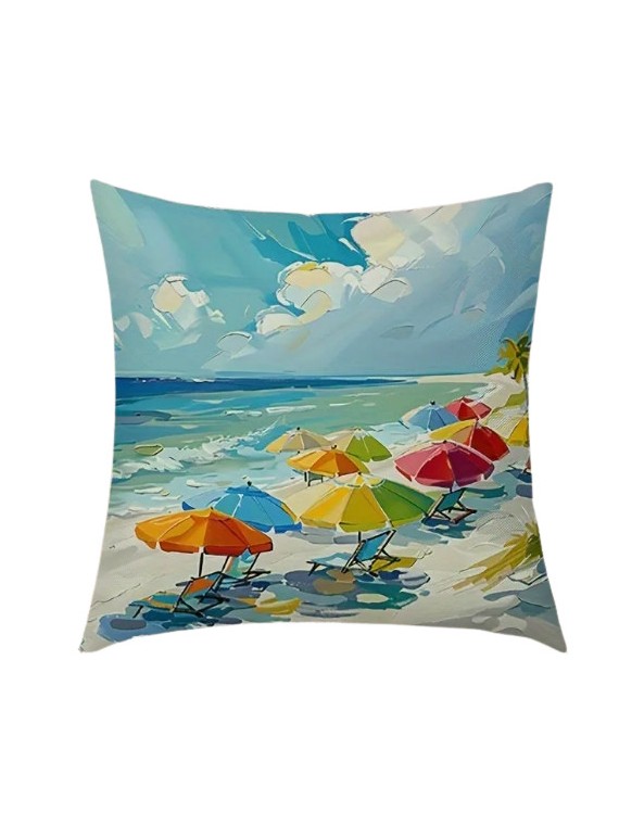 Housse de Coussin plages tropicales