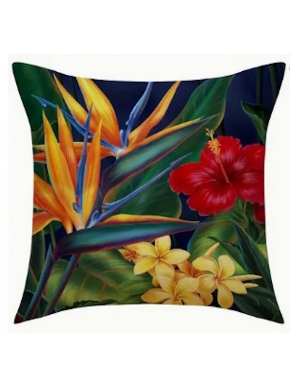 Housse de Coussin fleurs tropicales Ua Pou