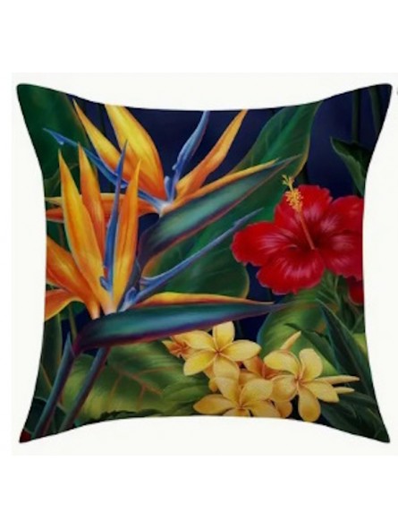 Housse de Coussin fleurs tropicales Ua Pou