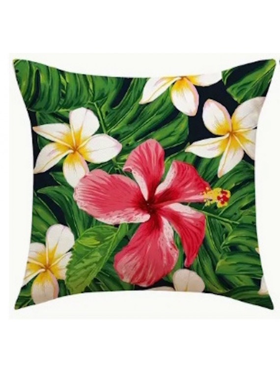 Housse de Coussin Hibiscus...