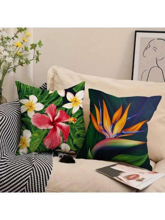 Housse de Coussin fleurs tropicales Ua Pou