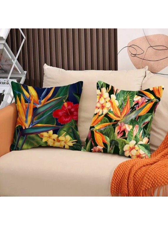 Housse de Coussin fleurs tropicales Ua Pou