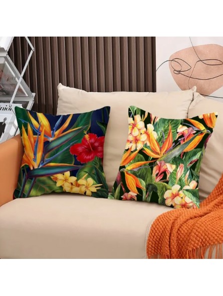 Housse de Coussin fleurs tropicales Tahuata