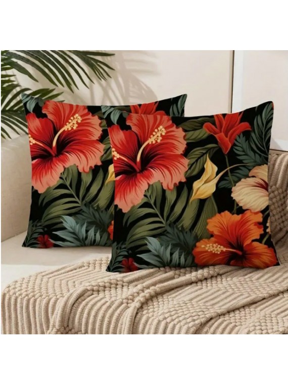 Housse de Coussin fleurs tropicales Ua Pou
