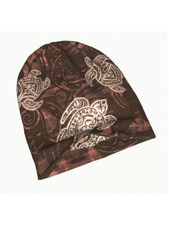 Bonnet brown tattoo tortue blanche