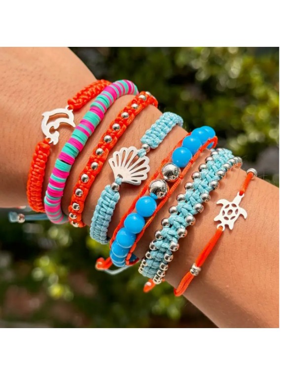 Ensemble de 7 bracelets de...