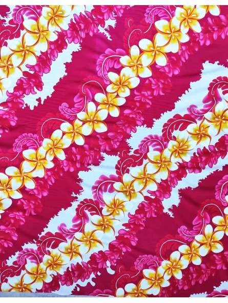 Tissu blanc et rose Couleur Tropique