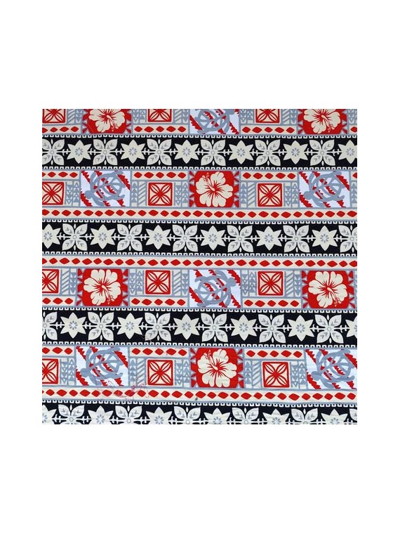 Tissu Rouge claire coton Moderne Tapa