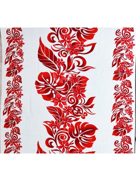 Tissu blanc et rouge chemin de plage