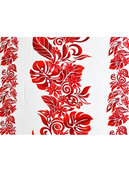 Tissu blanc et rouge chemin de plage