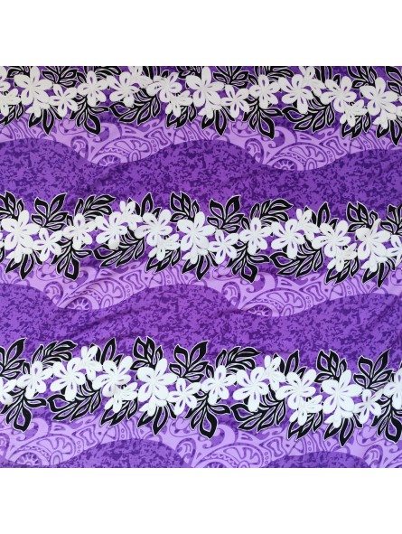 Tissu violet lit de fleurs sur vague tatouage