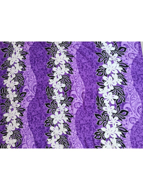 Tissu violet lit de fleurs sur vague tatouage