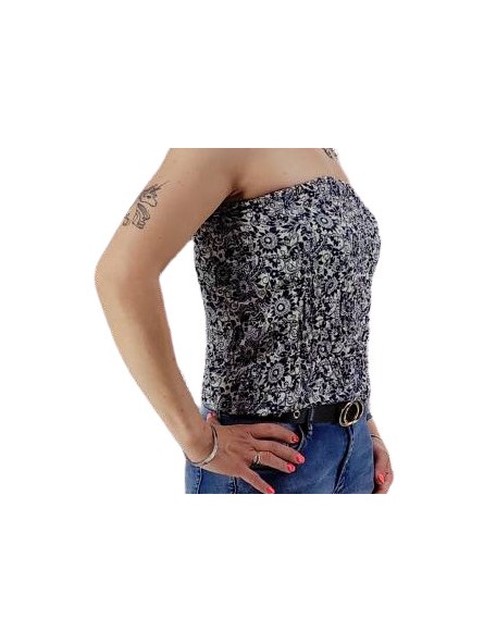 Bustier froncé femme popenoo