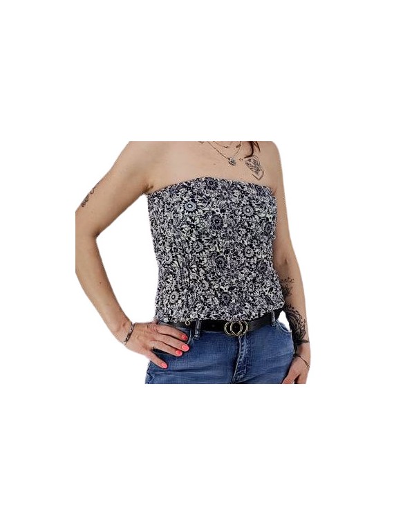 Bustier froncé femme popenoo
