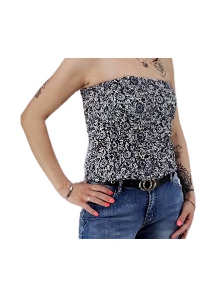 Bustier froncé femme popenoo