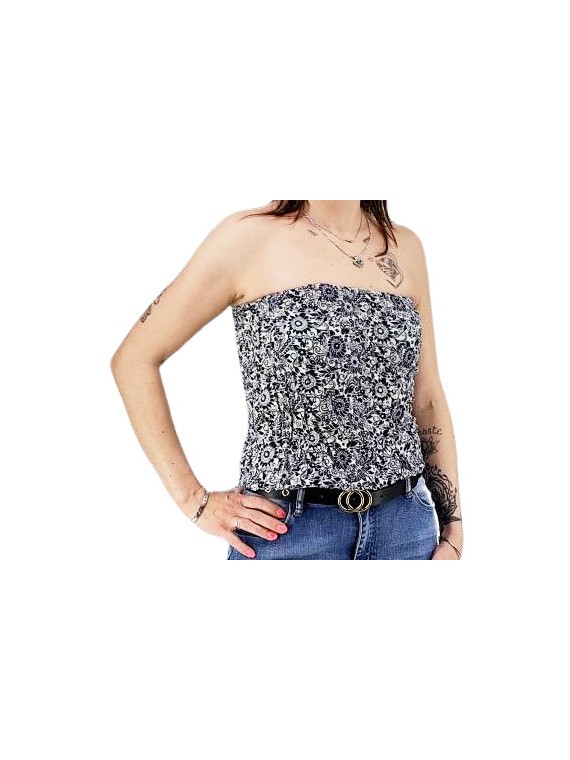 Bustier froncé femme popenoo