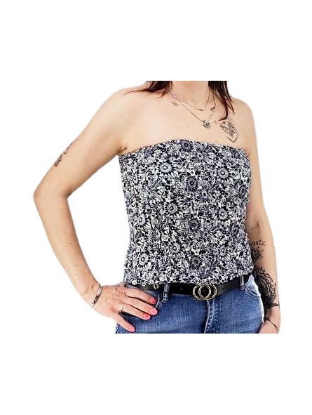 Bustier froncé femme popenoo