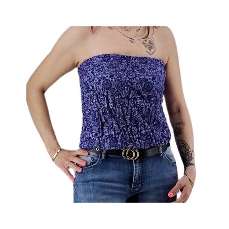 Bustier pourpre froncé femme popeno
