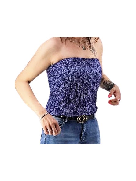 Bustier pourpre froncé femme popeno