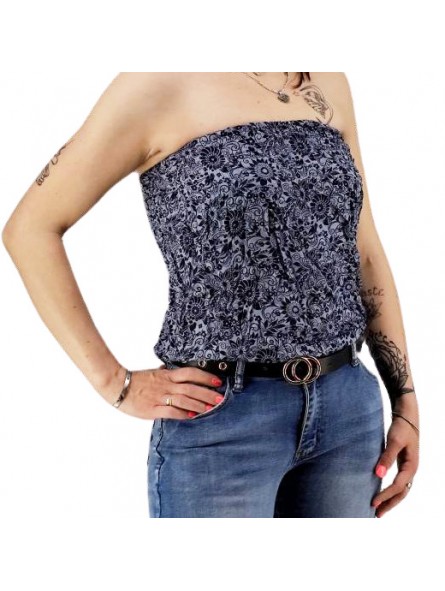 Bustier pourpre froncé femme popeno