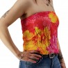 Bustier froncé femme Gauguin Hibiscus - Rose