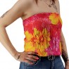Bustier froncé femme Gauguin Hibiscus - Rose