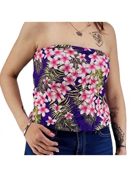 Bustier violet froncé femme Frangipane Forest