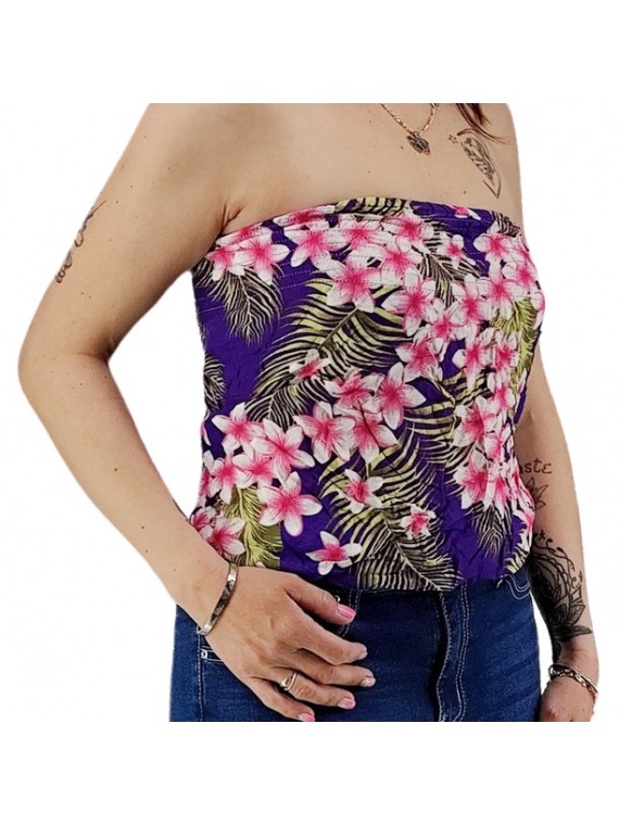Bustier violet froncé femme Frangipane Forest