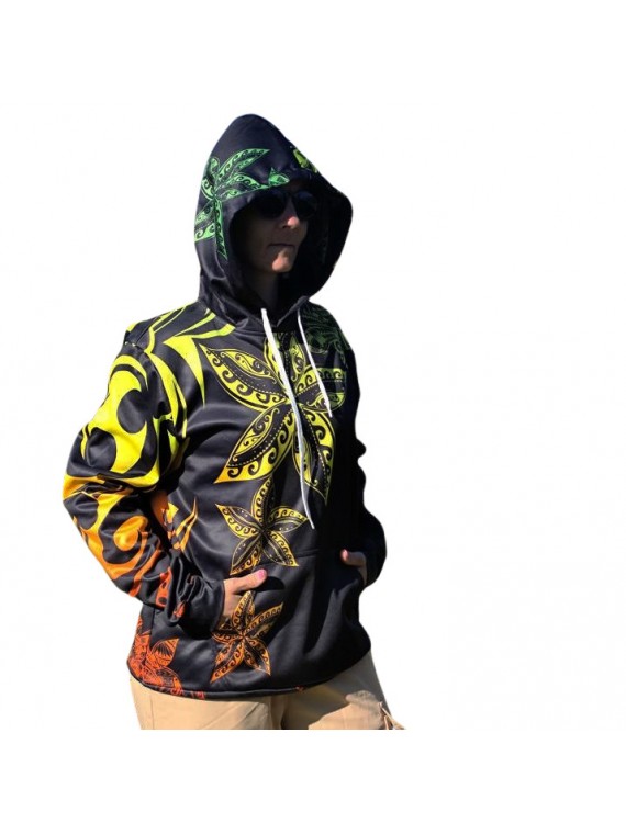 Sweat Shirt Pull capuche  mixte full color  Tiaré