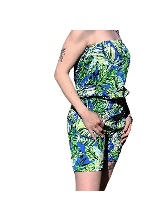 Combi-short bleu Bustier Huahiné