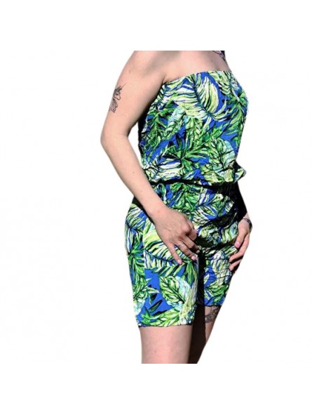 Combi-short bleu Bustier Huahiné