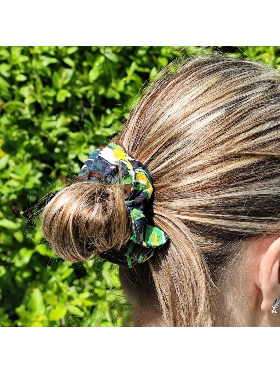 chouchou noir et vert