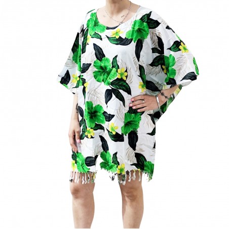 Tunique verte hawaïenne marbel