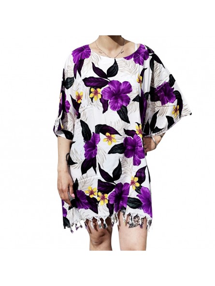 Tunique violette hawaïenne marbel