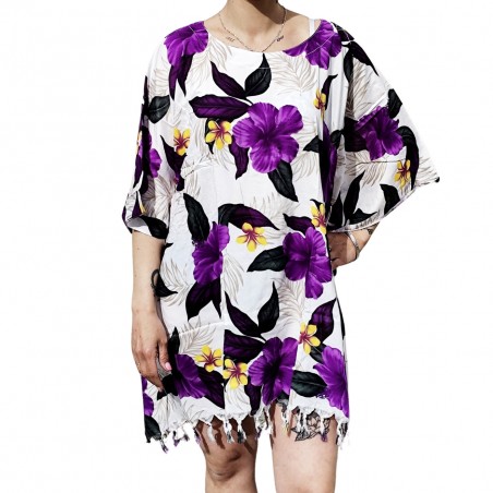 Tunique violette hawaïenne marbel