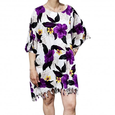Tunique violette hawaïenne marbel