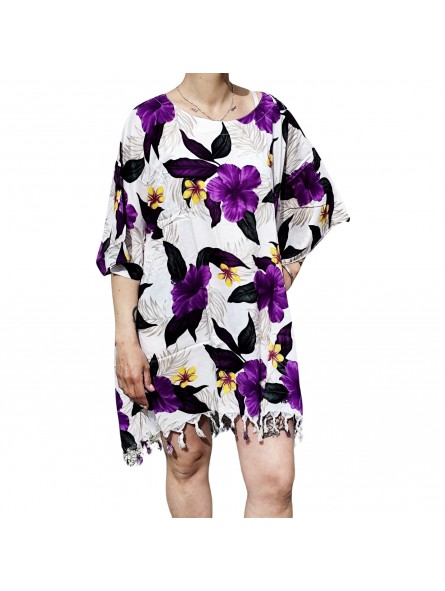 Tunique violette hawaïenne marbel