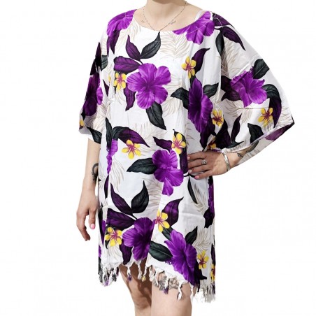 Tunique violette hawaïenne marbel