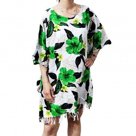 Tunique verte hawaïenne marbel